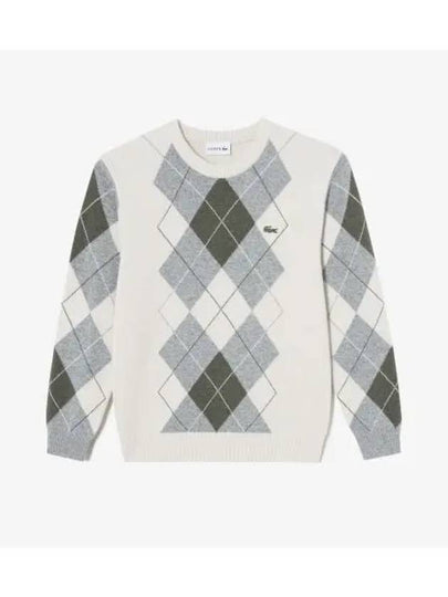 Men s Argyle Pullover Cream - LACOSTE - BALAAN 1