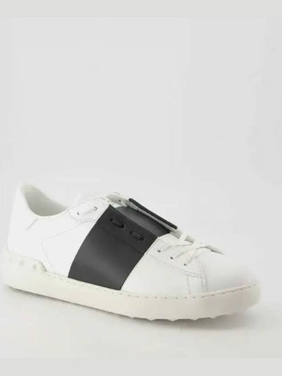 Open Low Top Sneakers White Black - VALENTINO - BALAAN 2