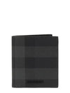 Check Leather Half Wallet Grey - BURBERRY - BALAAN 2