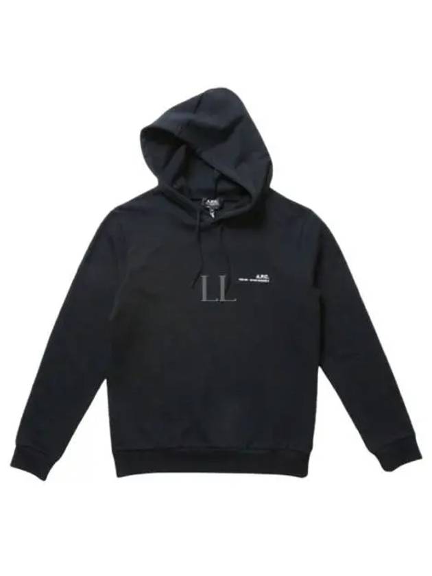 Item H Small Logo Cotton Hoodie Black - A.P.C. - BALAAN 2