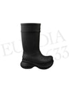 Women's Crocs Rubber Long Boots Black - BALENCIAGA - BALAAN 3