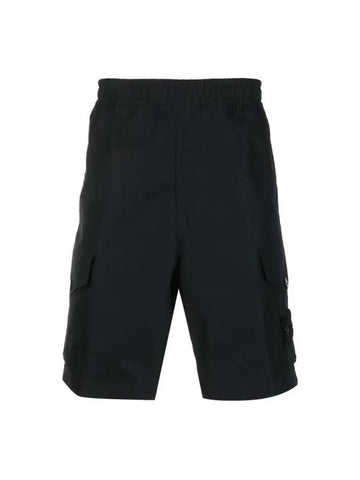 Men's Ghost Piece Cotton Shorts Black - STONE ISLAND - BALAAN 1