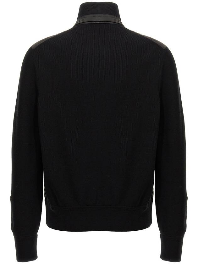 Padded Panel Knit Zip-Up Jacket Black - TOM FORD - BALAAN 3