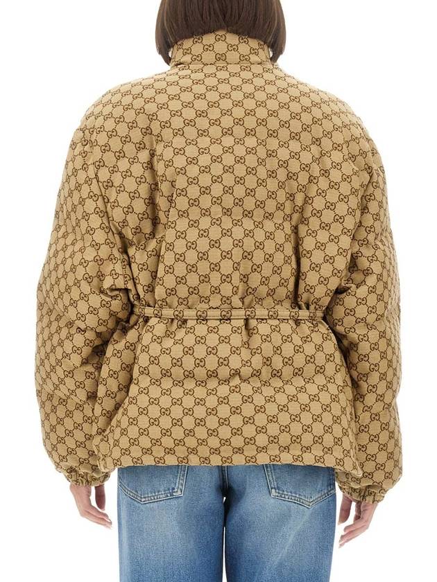 GG Canvas Padded Bomber Camel - GUCCI - BALAAN 4