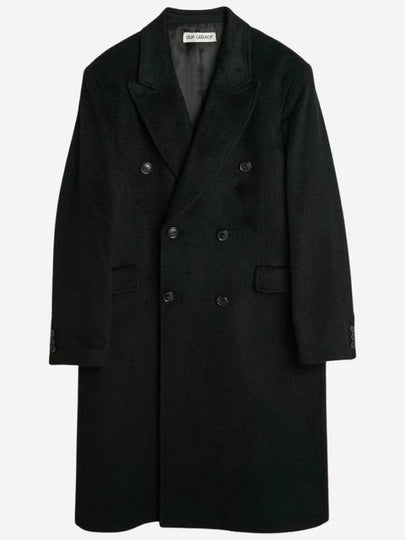 Men's Hairy Wool Whale Double Coat Black - OUR LEGACY - BALAAN 2