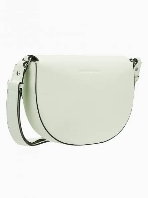 JEANS Women s Mint CKJ Minimal Monogram Flab Wrap Saddle Bag DH3477 319 - CALVIN KLEIN - BALAAN 1