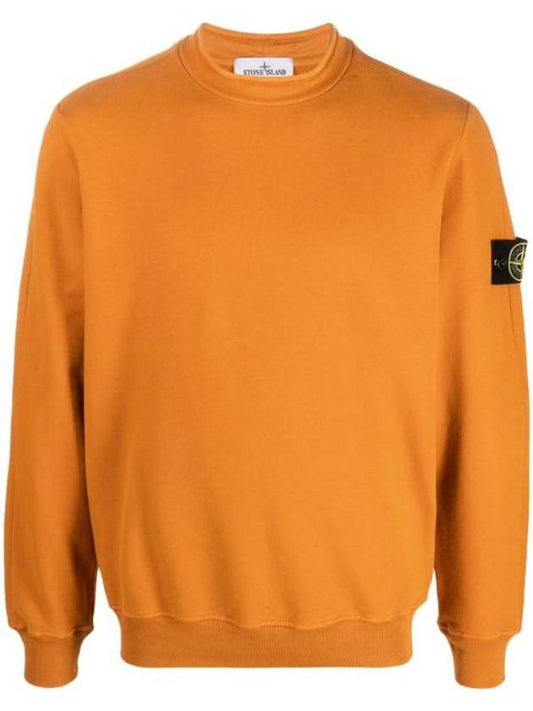 Stretch Cotton Fleece Mock Turtleneck Sweatshirt Rust - STONE ISLAND - BALAAN 1