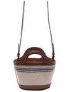 Tropicalia Canvas Bucket Bag Natural Moka - MARNI - BALAAN 5