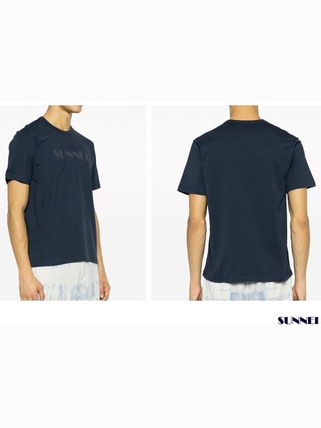 Big Logo Sprayed Short Sleeve T-Shirt Navy - SUNNEI - BALAAN 4