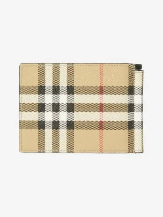 Vintage Check Money Clip Card Wallet Arch Beige - BURBERRY - BALAAN 4