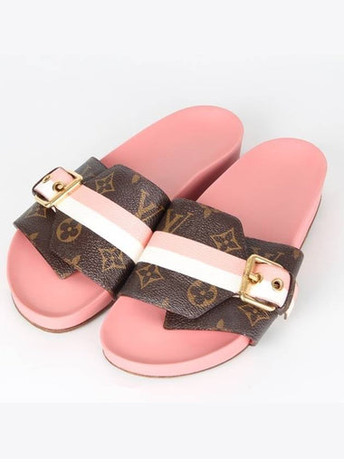 Monogram Velcro Gold Sandals 35 5 225 - LOUIS VUITTON - BALAAN 1