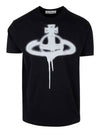 Spray ORB Classic Short Sleeve T-Shirt Black - VIVIENNE WESTWOOD - BALAAN 3