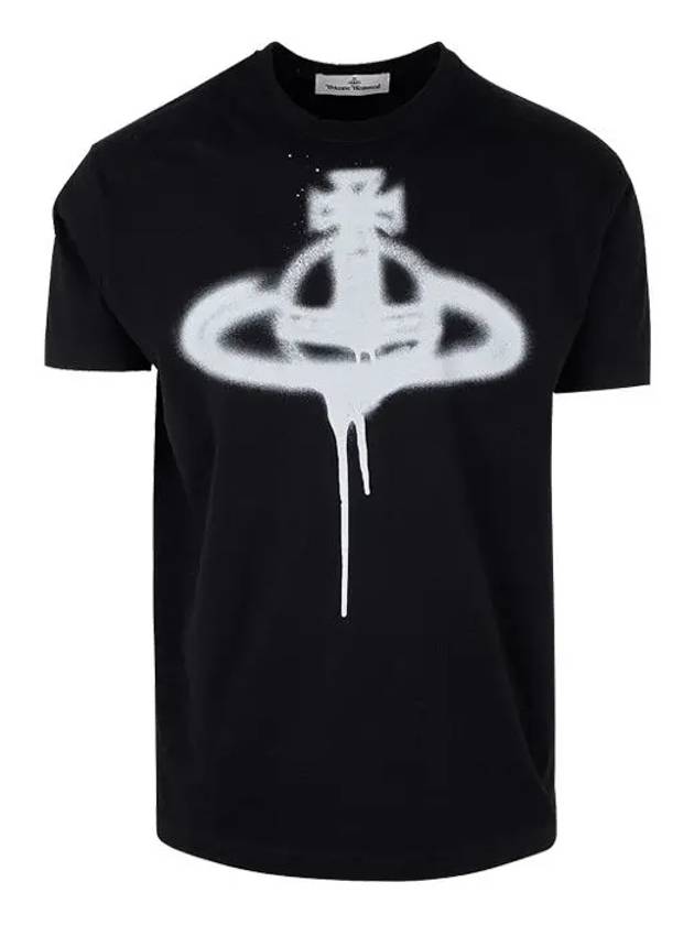 Spray ORB Classic Short Sleeve T-Shirt Black - VIVIENNE WESTWOOD - BALAAN 3