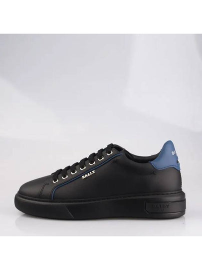 Manuel Leather Low Top Sneakers Black Blue Neon - BALLY - BALAAN 2