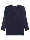 Pleated Long Sleeve T-Shirt Navy - ISSEY MIYAKE - BALAAN 2