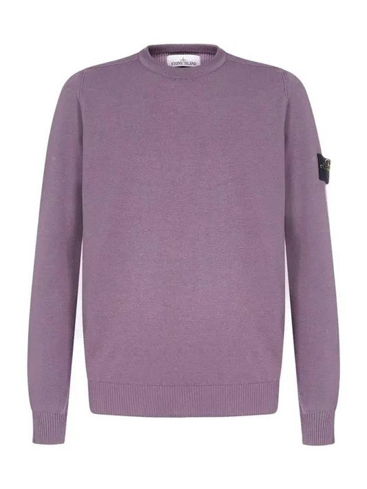 Stretch Wool Crewneck Knit Top Purple - STONE ISLAND - BALAAN 2