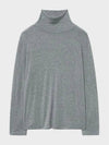 Wool Silky Roll Neck T Shirt Melange Gray - NOIRER - BALAAN 3