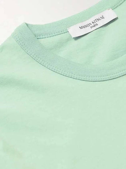 Maison Kitsune Logo Applique Cotton Jersey Classic Crewneck TShirt Green - MAISON KITSUNE - BALAAN 2