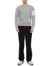 4 Bar Loopback Jersey Sweatshirt Light Grey - THOM BROWNE - BALAAN 4