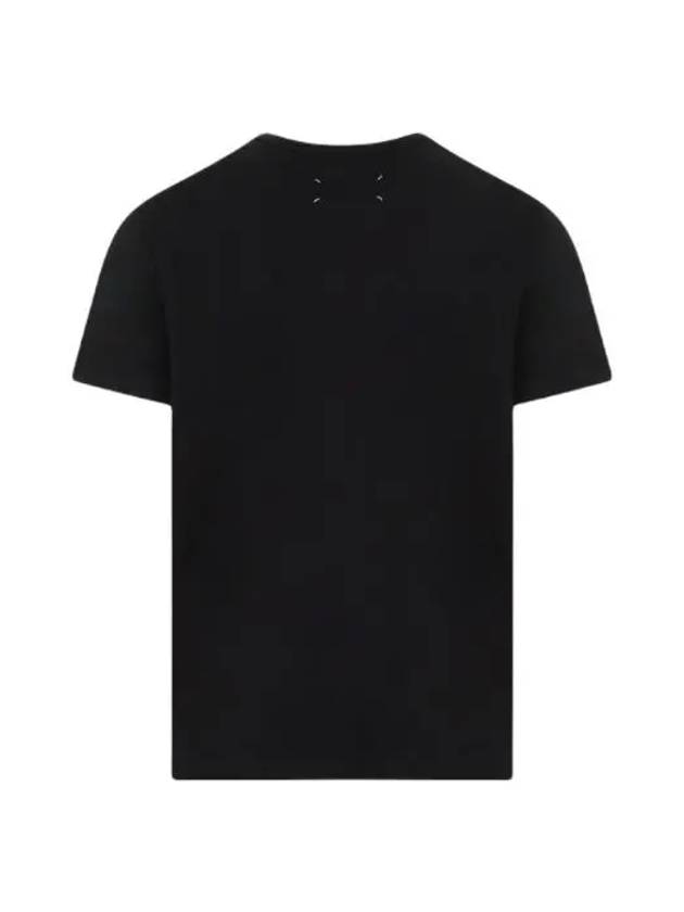 Numeric Embroidered Logo Mako Cotton Short Sleeve T-Shirt Black - MAISON MARGIELA - BALAAN 4