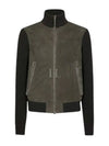 Front Zip Suede Jacket Green - TOM FORD - BALAAN 2