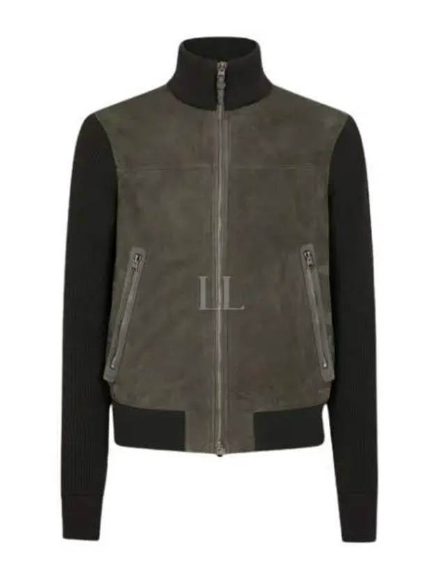 Front Zip Suede Jacket Green - TOM FORD - BALAAN 2