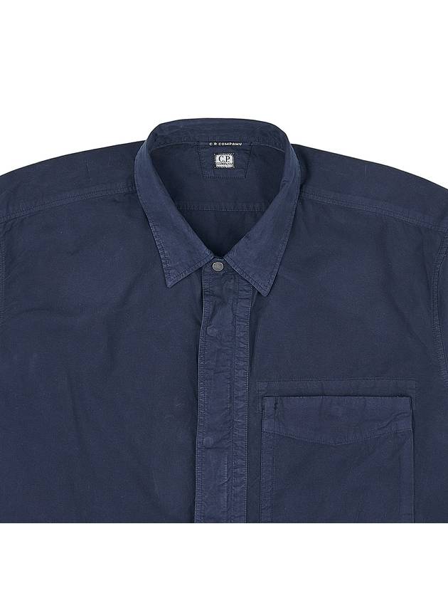 Gabardine Utility Long Sleeve Shirt Navy - CP COMPANY - BALAAN 4