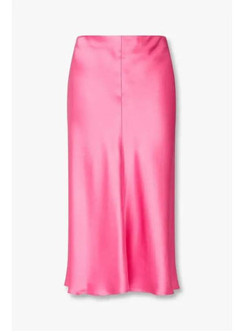 STELLA McCARTNEY Flared satin midi skirt pink - STELLA MCCARTNEY - BALAAN 1