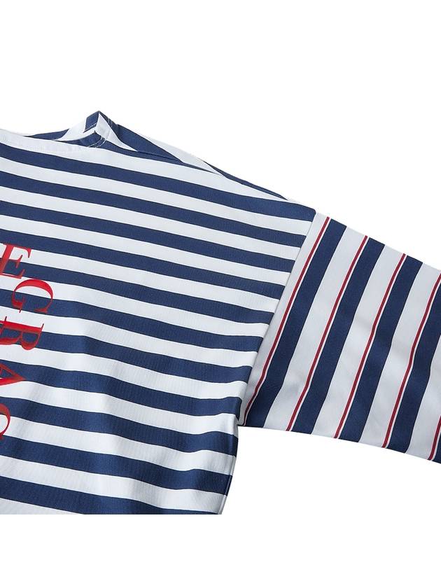 Striped Long Sleeve T-Shirt Navy - CHLOE - BALAAN 5