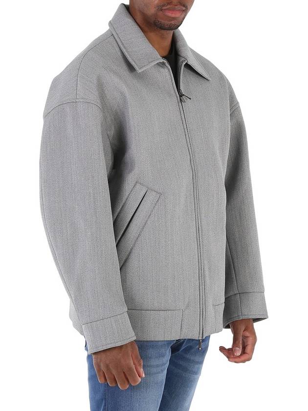 Emporio Armani Men's Grigio Zip-Up Blouson Jacket, Brand Size 52 (US Size 42) - EMPORIO ARMANI - BALAAN 2