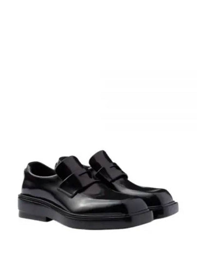 Square Toe Leather Loafers Black - PRADA - BALAAN 2