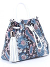 Alice in Wonderland Drawstring Calendula Bay Bucket Bag Blue - DONIRAY - BALAAN 3