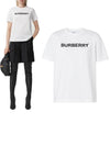 Logo Cotton Short Sleeve T-Shirt White - BURBERRY - BALAAN 2