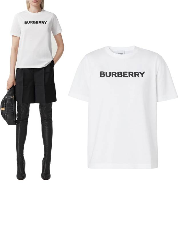 Logo Cotton Short Sleeve T-Shirt White - BURBERRY - BALAAN 2