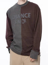 Men s M243MT02BR Snowy Reverse Rib Crew Neck Sweatshirt Brown Charcoal - CHANCE'S NOI - BALAAN 6