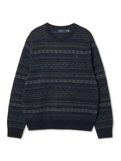 Fair Isle Wool Sweater Blue - POLO RALPH LAUREN - BALAAN 1