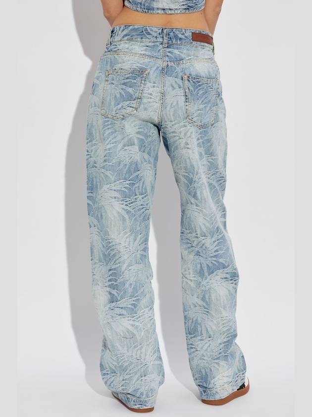 Palm Angels Jeans With Straight Legs, Women's, Blue - PALM ANGELS - BALAAN 4