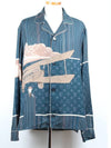 Silk Pajama Shirt XL Blue - LOUIS VUITTON - BALAAN 1