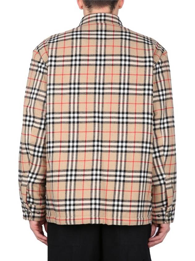 Vintage Check Wool Cotton Over Long Sleeve Shirt Archive Beige - BURBERRY - BALAAN 5