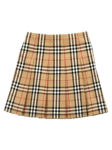 Kids Skirt 8073001ARCHIVEBEIGE Beige - BURBERRY - BALAAN 1