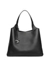 Embellished T Logo Medium Shoulder Tote Bag Black - TOD'S - BALAAN 2