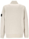 Wappen Patch Half Button Lambswool Knit Top Plaster - STONE ISLAND - BALAAN 4