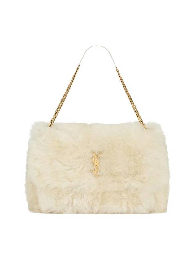 Niki Oversized Shearling Shoulder Bag Polaire - SAINT LAURENT - BALAAN 1