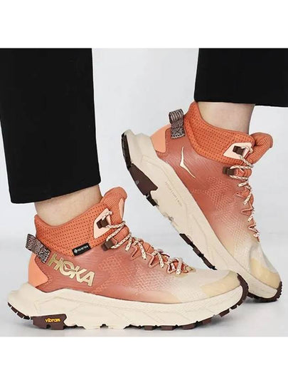 Trail Code Gore-Tex High Top Sneakers Orange - HOKA ONE ONE - BALAAN 2