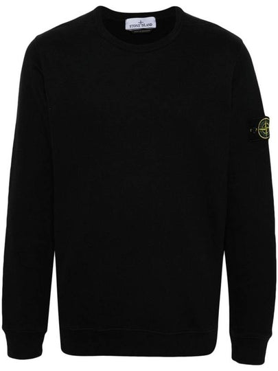 Wappen Patch Crew Neck Cotton Sweatshirt Black - STONE ISLAND - BALAAN 2