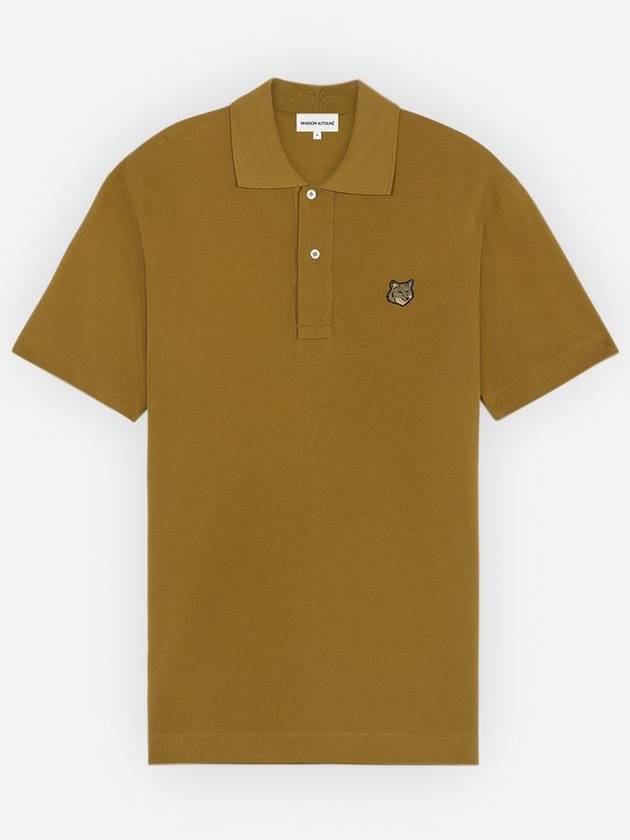 Bold Fox Head Patch Comfort Polo Shirt Khaki Green - MAISON KITSUNE - BALAAN 2