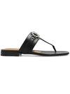 S RIKIS Double Gancini Sandals Black 0753927 - SALVATORE FERRAGAMO - BALAAN 2