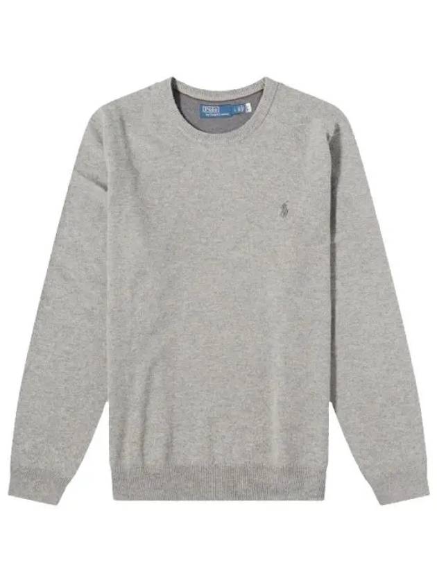 Logo Basic Pullover Knit Top Grey - POLO RALPH LAUREN - BALAAN 2