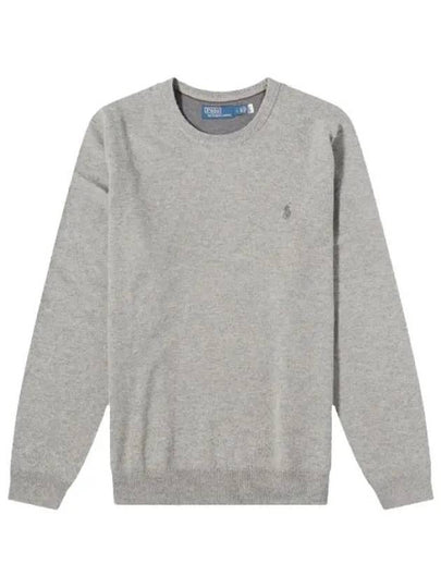 Logo Basic Pullover Knit Top Grey - POLO RALPH LAUREN - BALAAN 2