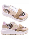 Women's Velcro Check Low-Top Sneakers Beige - BURBERRY - BALAAN 2